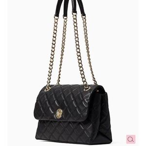 Black Kate Spade natalia medium flap shoulder
